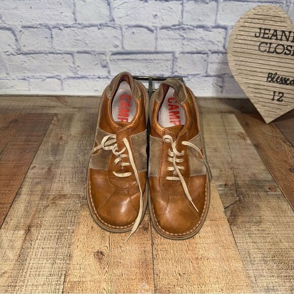 Vintage Camper Shoes, Leather Shoes, Hand Stitched Shoes, EU 39 main image 6